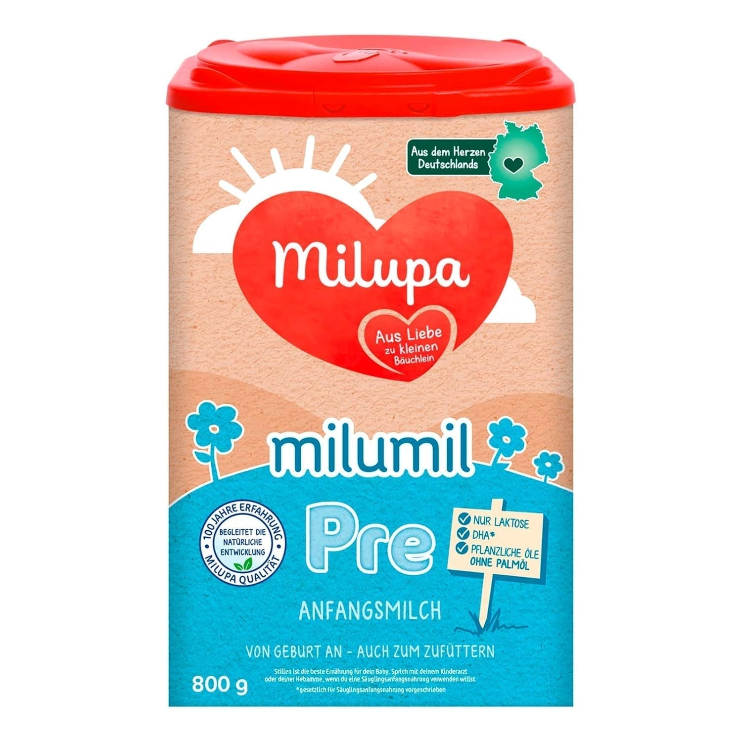 Milupa Milumil Pre, Melkpoeder voor baby's - Met belangrijke voedingsstoffen en zonder palmolie - 800 g Naty Shop