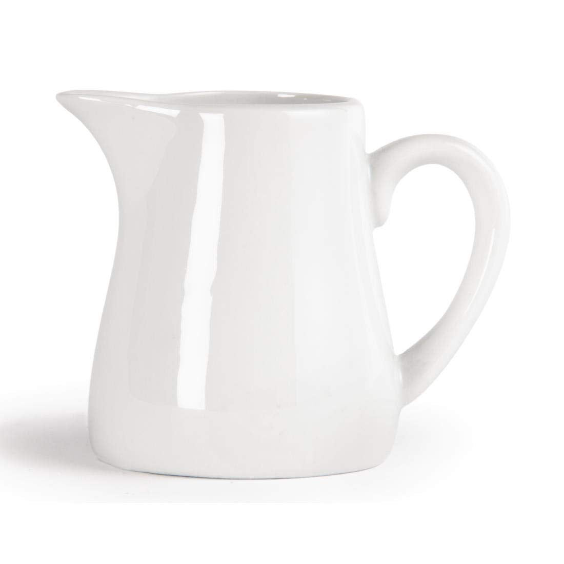 Olympia Whiteware Servierkannen 170 ml/6 oz (6er-Pack), weisses Porzellan - Kanne mit Henkel, ideaal voor Milch, Sahne, Vanillepudding, Soßen, Bratensoße - spülmaschinen- en microwellengeeignet, Café-Restaurant-Hausgebrauch, U819