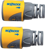 HOZELOCK - 2 slangkoppelingen Plus Ø 12,5 mm - 15 mm (1/2"- 5/8") Soft Touch: waterdichte, antislip, flexibele en verlengde slangaansluiting die draaien en druipen voorkomt [2050P0025]
