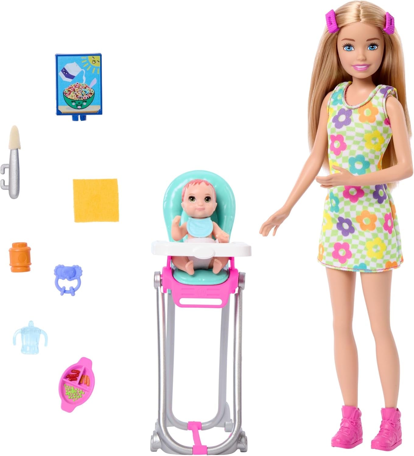 Barbie Skipper-pop en accessoires Speelset Voedsel-oppasset Kleurwisselend speelgoed HTK35