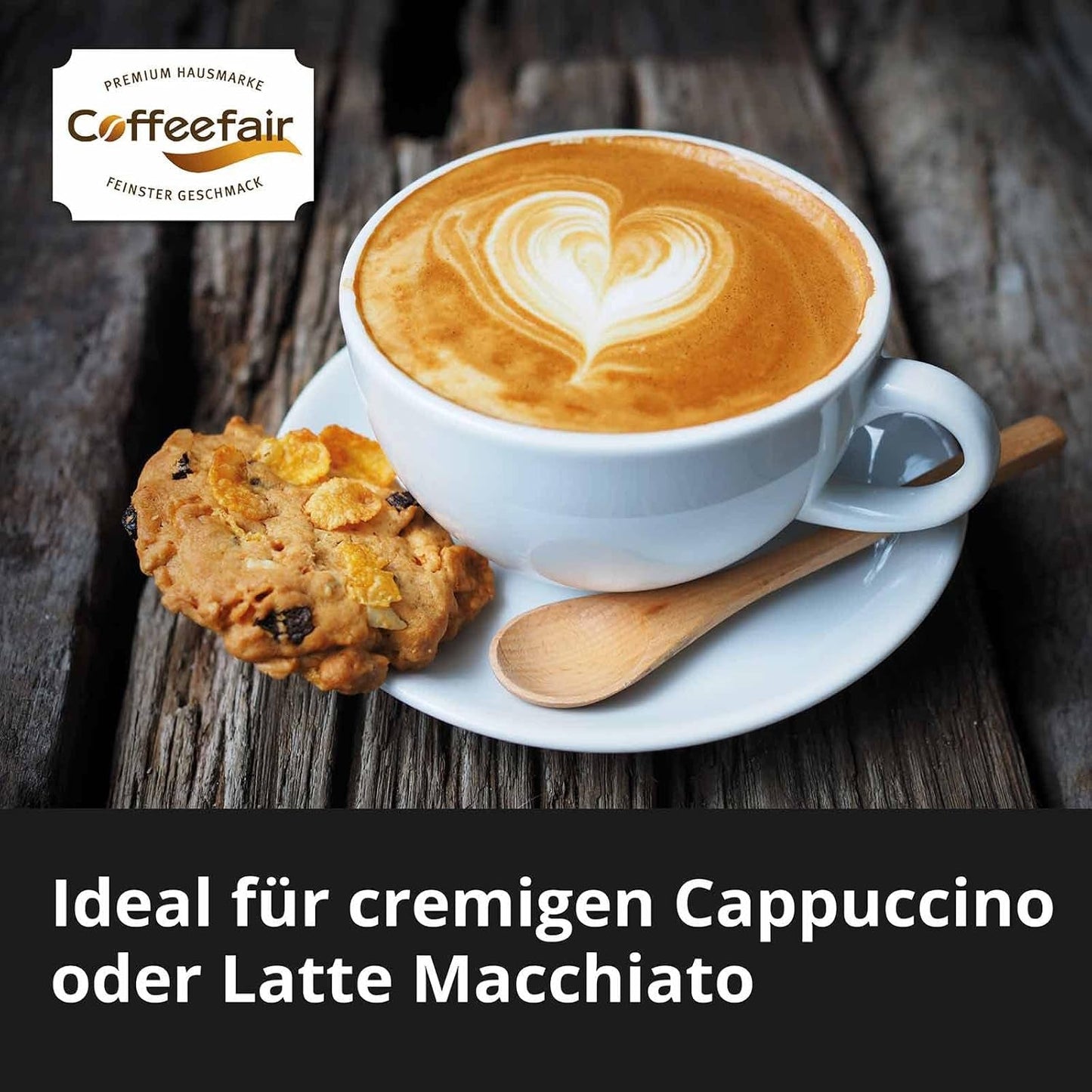Coffeefair Cafe Creme Kaffeebohnen in Barista Qualität - 1kg voor Kaffeevollautomaten, Mischbohne voor Kaffee of Espresso gebruiktbar, schonende Trommelröstung