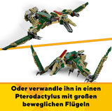 LEGO Creator T.Rex, Dino 3-in-1 transformeerbare Triceratops of Pterodactyl, mobiel dinosaurusmodel voor kinderen, cadeau voor jongens en meisjes 31151 Bouwsets