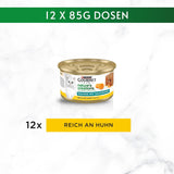 Gourmet Nature's Creations Hartsausmousse Natvoer voor katten, rijk aan kip, 12 stuks (12 x 85 g)