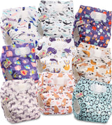 Littles and Bloomz herbruikbare luier FLV2-0602, standaard klittenbandsluiting, 6 luiers