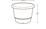 elho Amiga Round 30 - Bloempot voor binnen en buiten - 100% gerecycled plastic - Ø 29,5 x H 20,2 cm - Beige/Paddestoelbeige