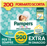 Pampers Baby Dry Maxi Maat 4 (7-18kg), 200 Luiers + 500 Gratis Extra Knuffelpunten