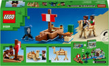 LEGO Minecraft Het piratenschip Voyage Inktvis en Kameel Piratenfiguur Speelgoedschip Bouwen Rollenspel Cadeau voor jongens en meisjes vanaf 8 jaar 21259 Bouwsets