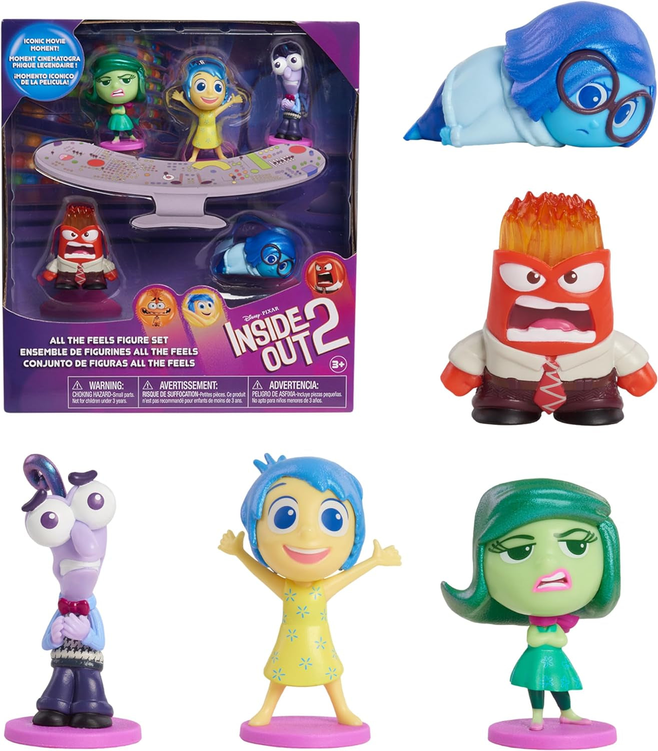 Speel gewoon Disney en Pixar Inside Out 2 Minifiguren Verzamelfiguren 2,5 cm tot 6,4 cm hoog Speelgoed voor kinderen vanaf 3 jaar Actiefiguren Naty Shop All The Feels Figurenset