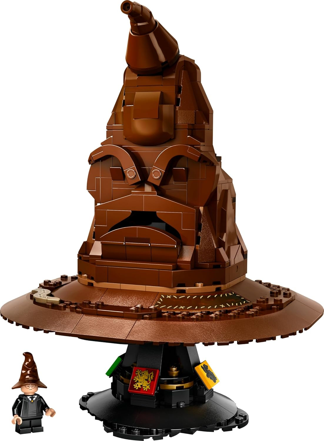 LEGO Harry Potter Pratende Hoed Zweinstein Model Film voor volwassenen Cadeau voor dames Heren Moeder Vader met 31 willekeurige geluidscombinaties Sorteert je in je Zweinsteinhuis 76429 Bouwsets Bekijk de LEGO-Store