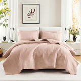 Comfort Spaces Kienna dekbedset, luxe dubbel gestikte zomerdeken, lichtgewicht, zacht, beddengoed het hele jaar door, bijpassende kussensloop, wit, deken voor kingsize bedden (264,2 x 228,6 cm), Naty Shop dekbedden en dekbedden Rood Full/Queen (90"X90")