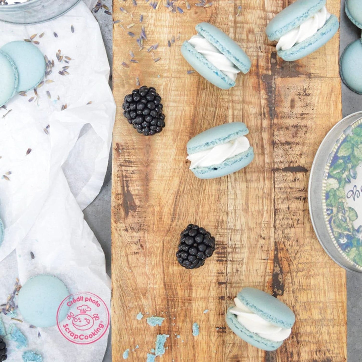 Scrapcooking, poederkleurstof, pastelblauw, 5 gram Naty Shop