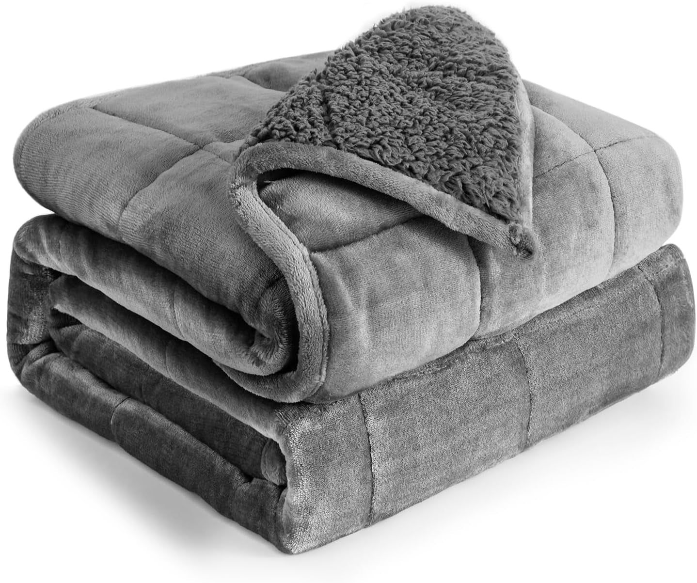 Cottonblue verzwaarde deken 6,8kg Queen size flanel Shaggy Sherpa verzwaarde deken voor volwassenen Comfortabele verzwaarde dekens voor rustgevend en ontspannend Zware dekbedden 152,4 X 203,2 Naty Shop Quilts & Quilts Grijs 48 X 72 12 Lb