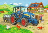 Ravensburger Puzzel voor kinderen - 07616 Bouwplaats en boerderij - Puzzel voor kinderen vanaf 3 jaar, met 2X12 stukjes Puzzel Naty Shop