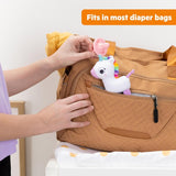 Bright Starts SootheMate Pluche Fopspeen, Eenhoorn - Afneembare fopspeenvormige fopspeen voor pasgeborenen en oudere kinderen
