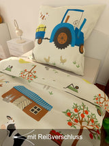 Skybrands Kinder Bettwäsche Tiere 135X200 Bauernhof Kinderbettwäsche Bagger Traktor Baumwolle Kinderbettwäsche 2Tgl. Für Jungen en Mädchen Naty Shop