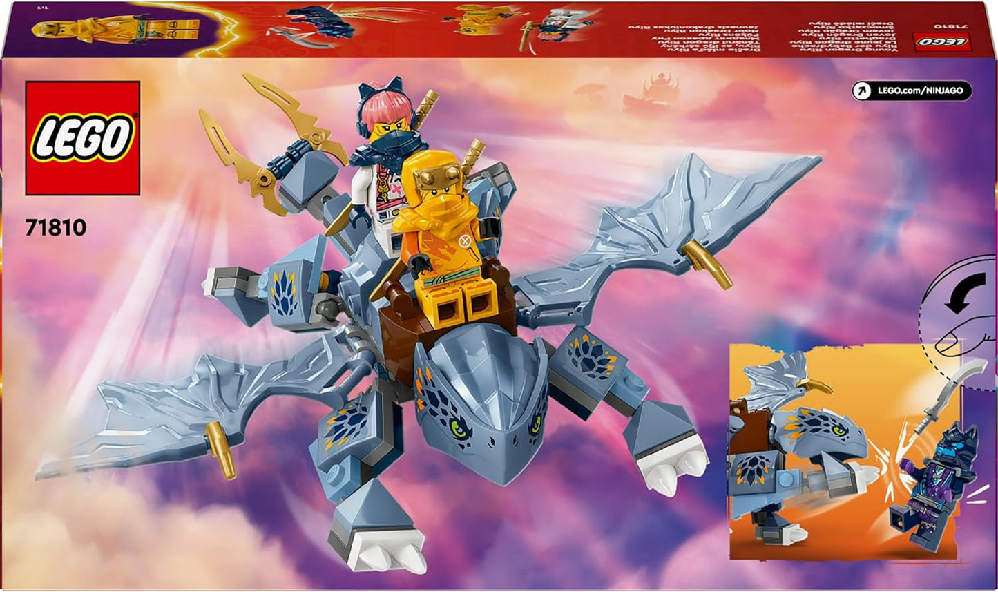 LEGO NINJAGO Riyu de babydraak Draakspeelgoed met 3 minifiguren, bouwbaar ninjaspeelgoed voor jongens en meisjes van 6 jaar oud, cadeau boordevol actie voor kinderen 71810 Bouwsets