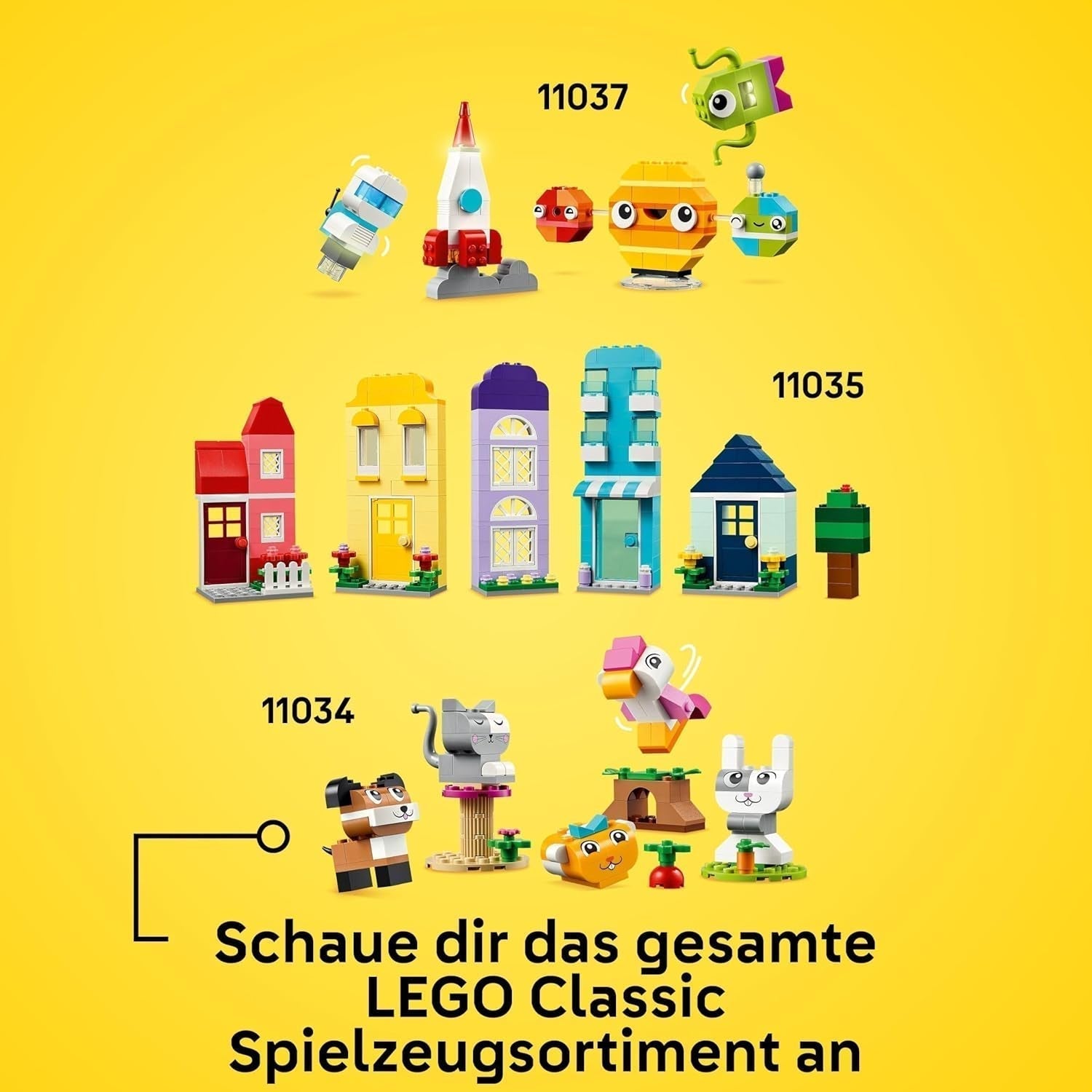 LEGO Classic Creatieve Huizen, bouwstenenset voor kinderen, 850 stenen bouwspeelgoed, huizenbouwspeelgoed met accessoires, cadeau voor jongens en meisjes vanaf 4 jaar 11035 Bouwsets Beuche bij LEGO-Store