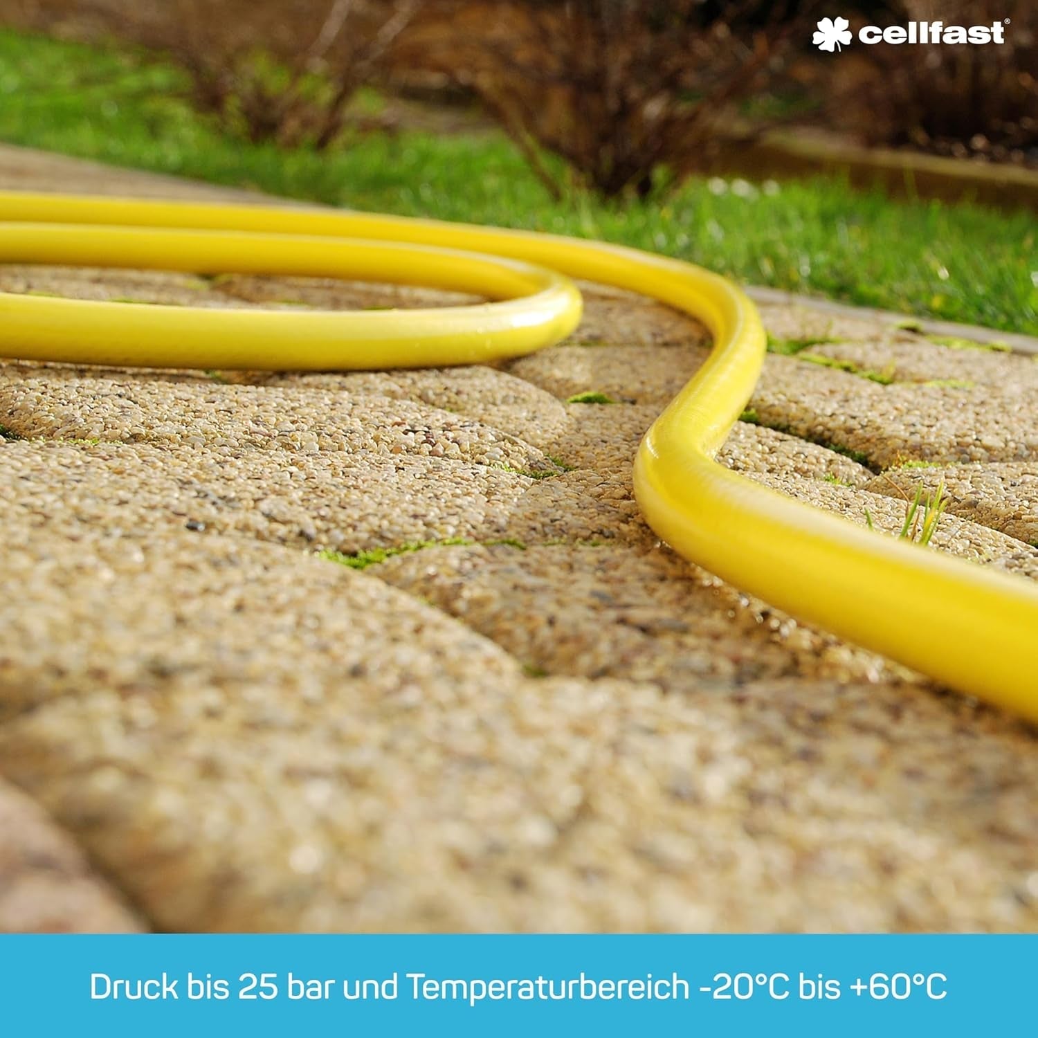 CELLFAST Tuinslang 3,4 inch 3-laags waterslang Tuin Flexibele irrigatieslang met duurzame draadversterking UV-bestendig Anti-algen 25 bar 50 meter en meer