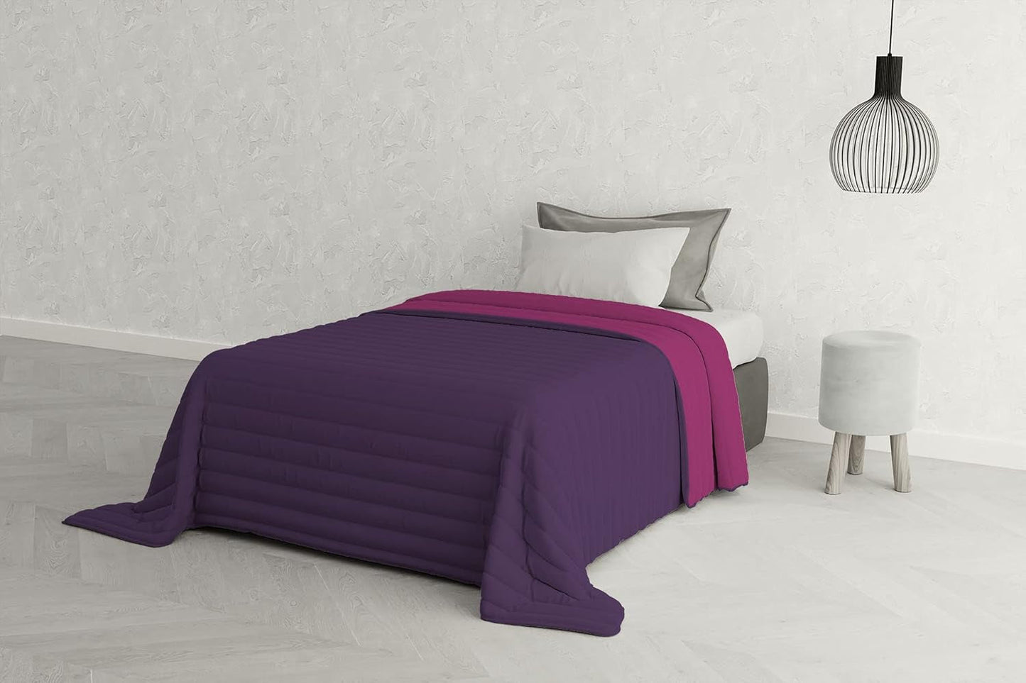 Italiaans beddengoed Estivo eenpersoonsbed, linnen, Aqua, 170 X 270 Cm Dekbedden en dekbedden Naty Shop Viola/Fuchsia 170 X 270 Cm