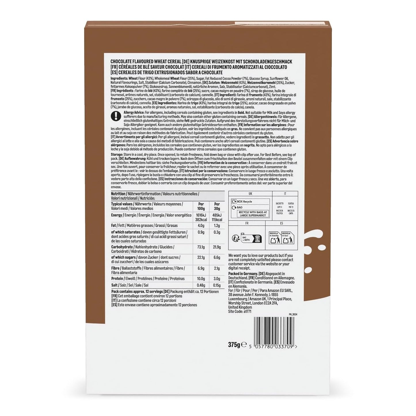Chocoladerepen van Amazon, 375 g