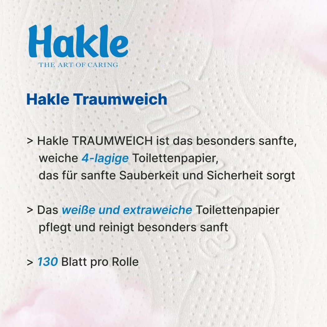 Hakle Traumweich Toiletpapier - 16 rollen, zachte reiniging voor welzijn (2-pack)