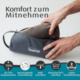 TEMPUR Memory Foam reiskussen, ergonomisch nekkussen, inclusief draagtas, antraciet, afmetingen 25 x 31 x 10/7 cm