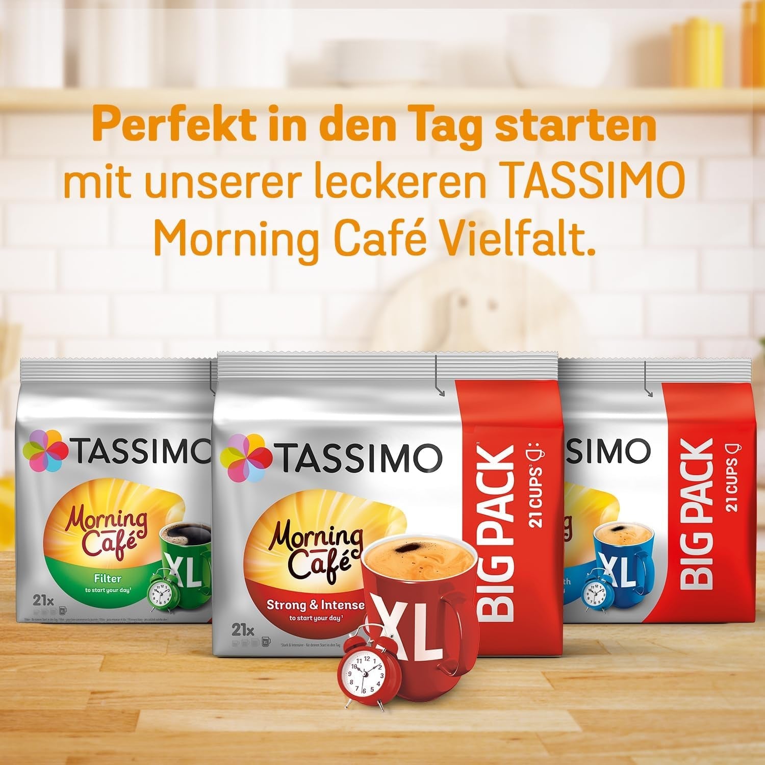 Tassimo Kapseln Moring Café XL Strong & Intense, grootverpakking, 5 x 21 pads, 105 Kaffeekapseln