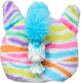 Barbie Cutie-onthullingspop en accessoires, regenboogzebra-pluche outfit en 10 kleurveranderende verrassingen, Color Dream-reeks, HRK39
