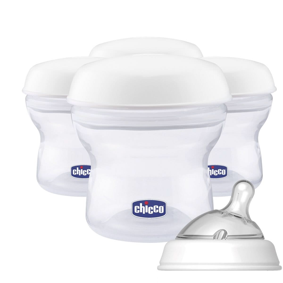 Chicco melkbewaarcontainer Step up Nieuw Inclusief siliconen speen Accessoires Voeding en Borstvoeding Bebe Naty Shop