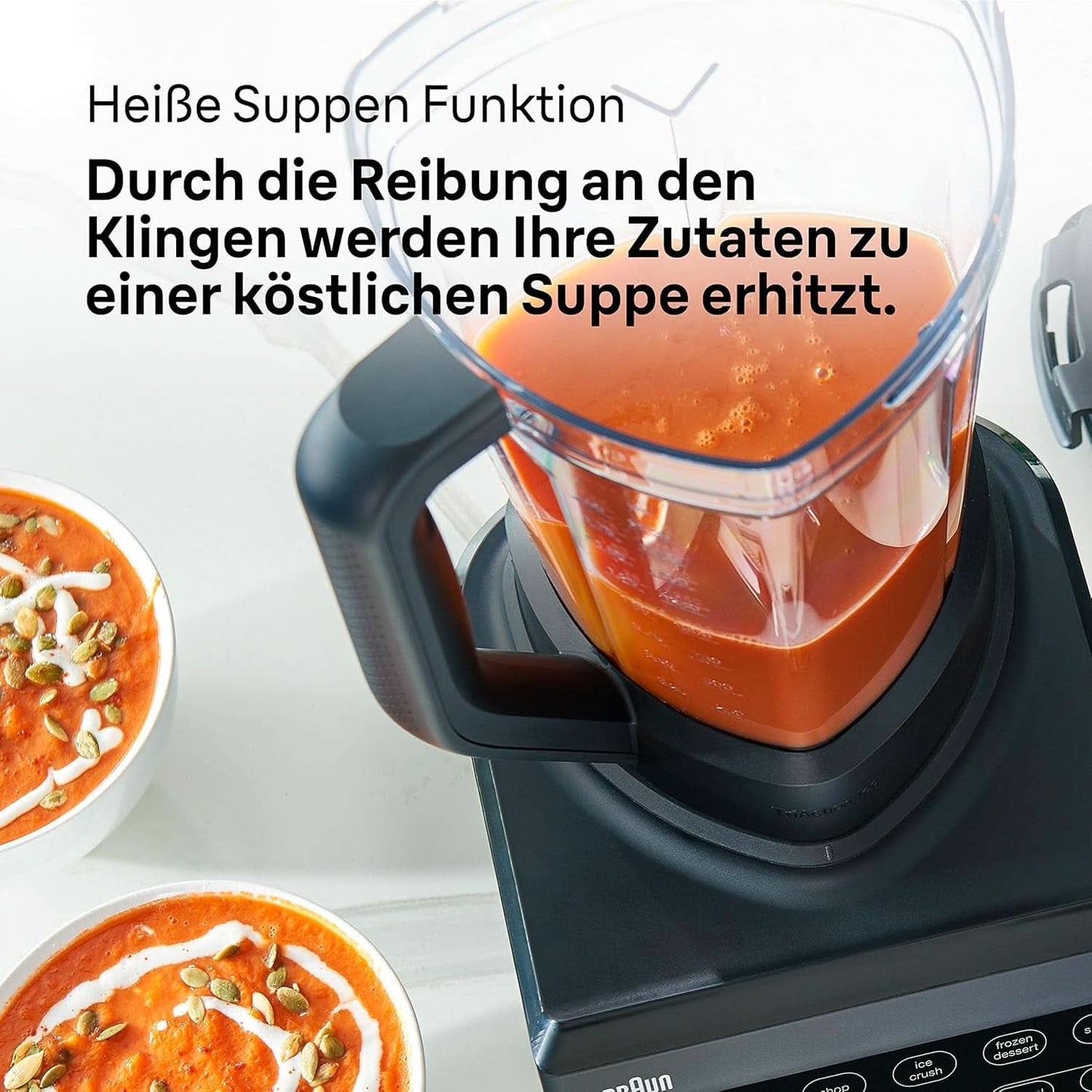 Braun Hochleistungsmixer Powerblend 9 JB9040 – Standmixer Met Glas-Mixkrug, 18 Mixprogramma, 10 Geschwindigkeiten + Pulsefunktion, Heiße Suppen Funktion, Reinigungsprogramm, Stampfer, 1600 W, Schwarz Kitchen Naty Shop