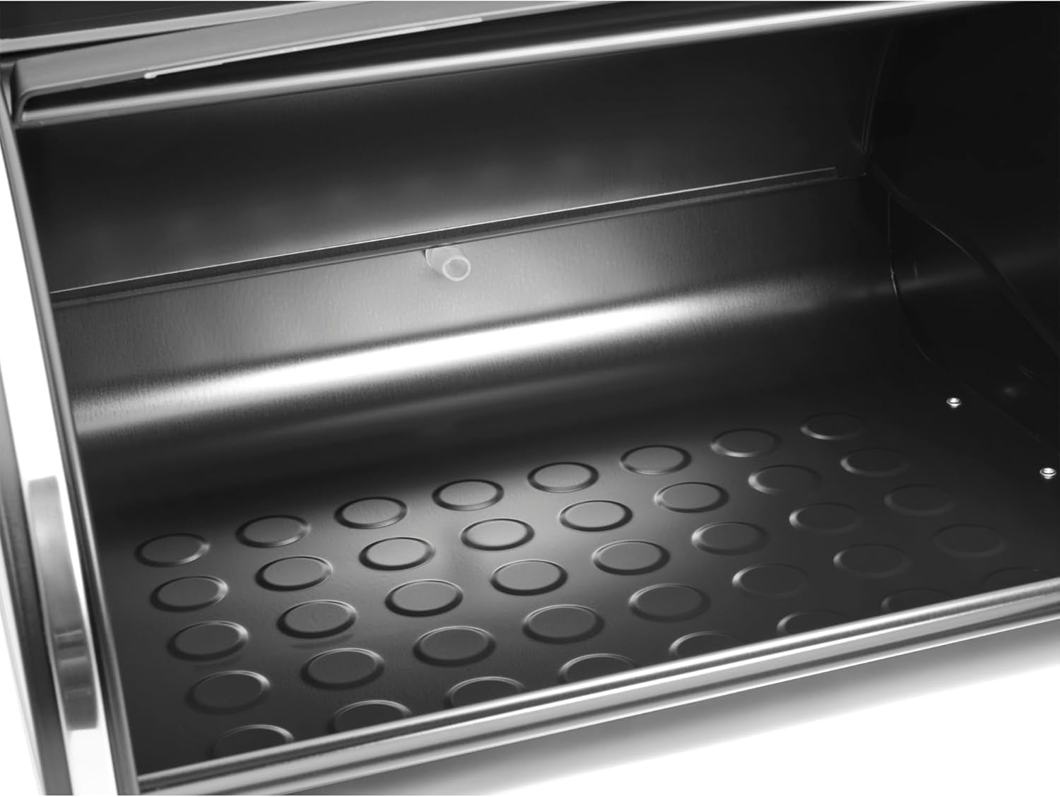 Brabantia broodtrommel - Compacte opbergdoos voor brood, bagels en broodjes met plat deksel, duurzaam staal - middelgroot - matzwart Voedselbewaardozen Naty Shop