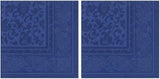 50 servetten "ROYAL Collection" 1/4 vouw 40 Cm X 40 Cm donkerblauw "Ornamenten"