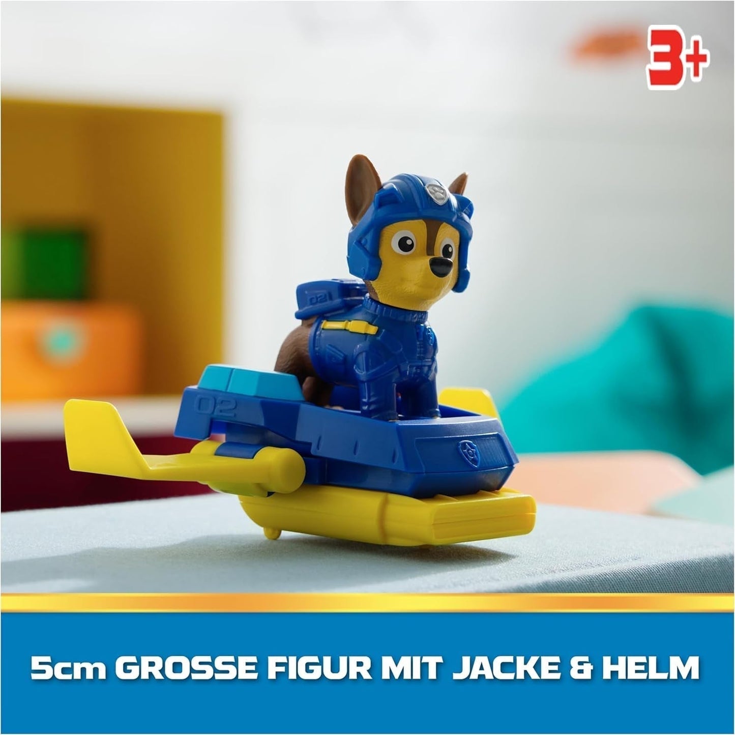 PAW PATROL Chase Action Pup Mini Reddingsvliegtuig Speelset met opvouwbare vleugels Speelgoed voor kinderen van 3 jaar oud Actiefiguren Naty Shop