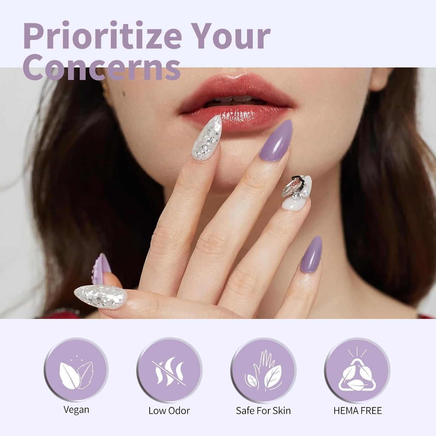 CANNI gel nagellak, semi-permanent, donkerpaars, nagellak, UV-gel, losweken, manicure