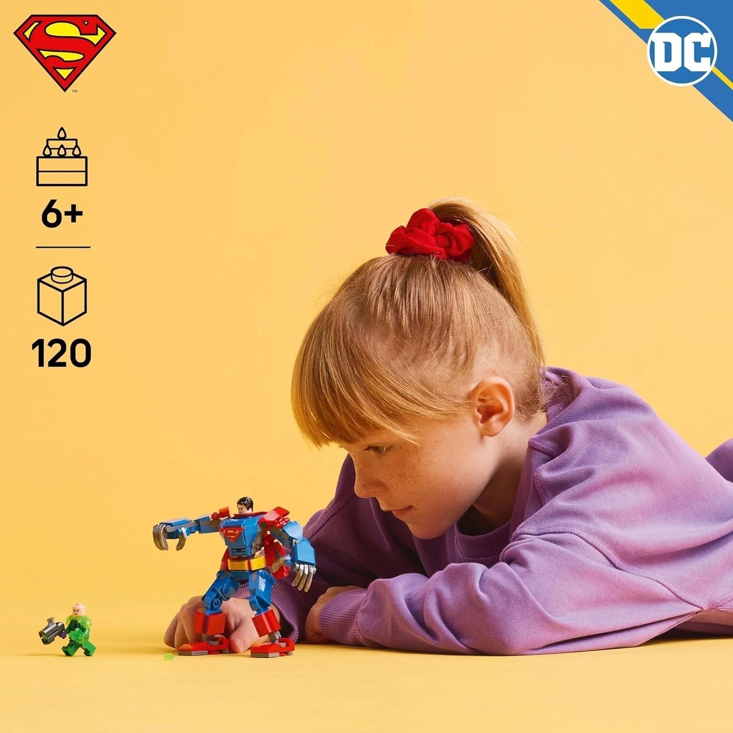 LEGO DC Superman Mecha versus. Lex Luthor - Superheldenspeelgoed met 2 minifiguren - Bouwbaar actiefiguur met beweegbare armen, benen en vingers - Cadeau voor jongens en meisjes vanaf 6 jaar 76302 Bouwsets Besuchen in LEGO-Store