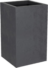 Basalt Up bloempot, vierkant, hoog, 36 l, betonlook, effen muur, watertank, 29,5 x 29,5 x 49,5 cm, antracietgrijs