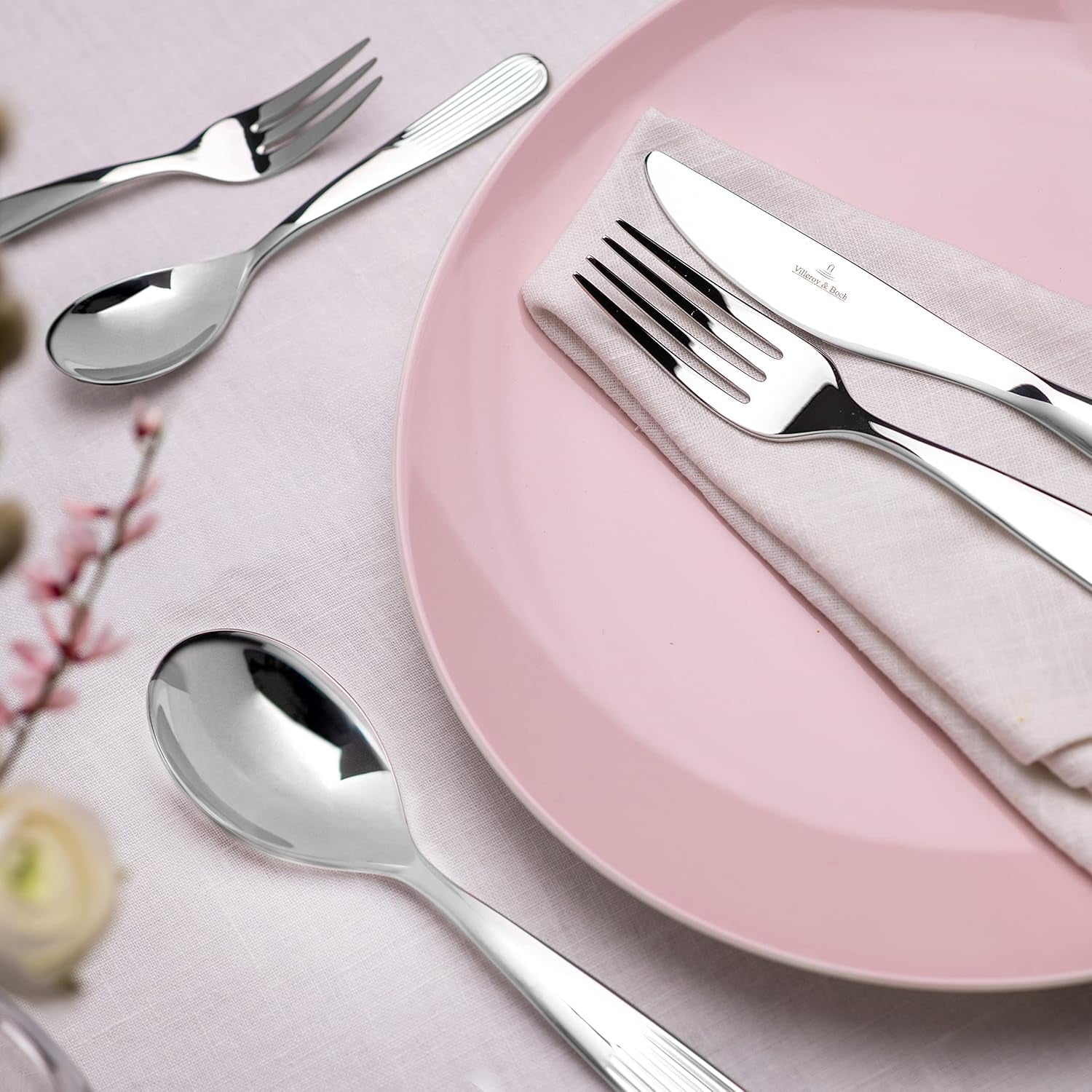 Villeroy & Boch - Rose Garden bestekset 24-delig, RVS Kitchen Naty Shop