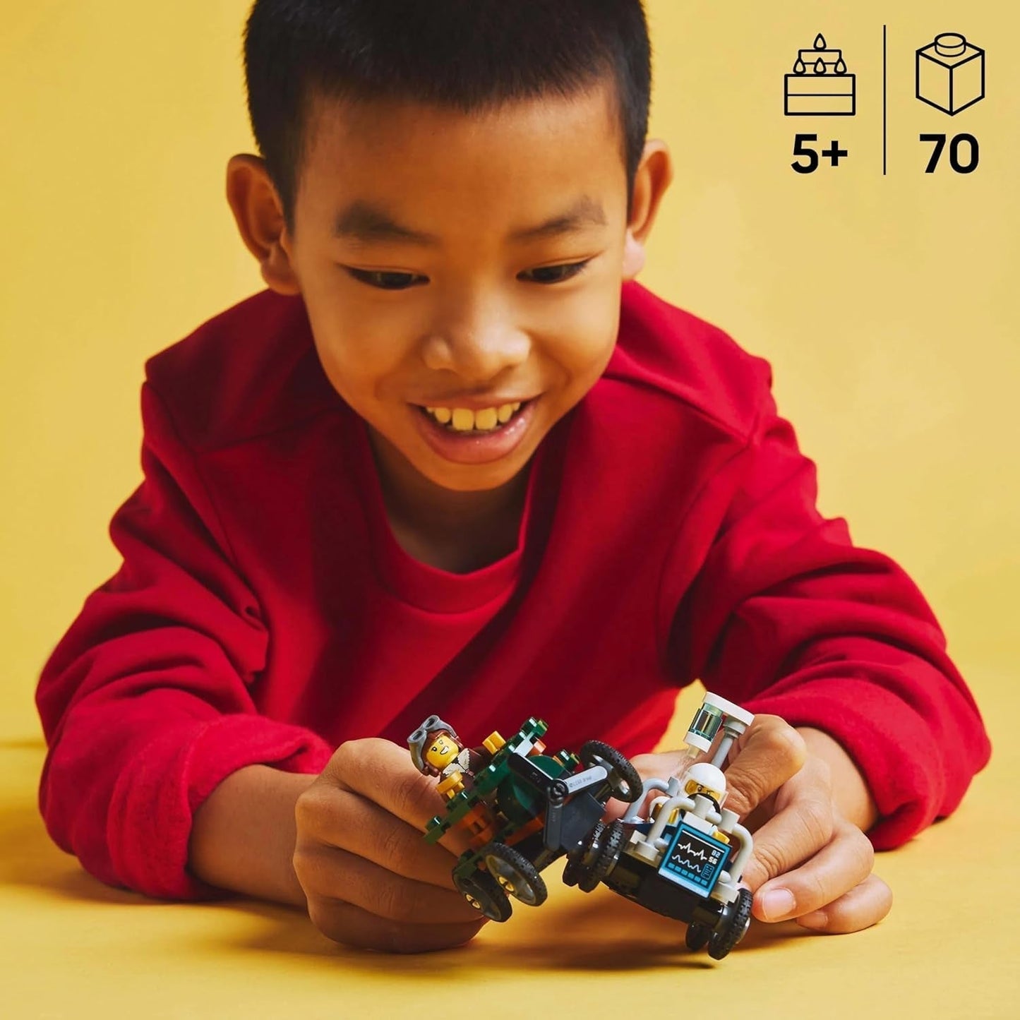 LEGO City Vliegtuig Vs. Ziekenhuisbed Raceautoset - Zeepkist speelgoed voor jongens en meisjes vanaf 5 jaar - Bouwset met 2 minifiguren - Verjaardags- en feestdagencadeau 60459 Bouwsets Besuche den LEGO-Store