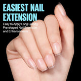 TOMICCA Coffin Tips Ultrakorte nageltips - nageltips, zachte geltips, volledige dekking, voorgevormde matte kunstnageltips, gelnageltips - 360 stuks, 15 maten