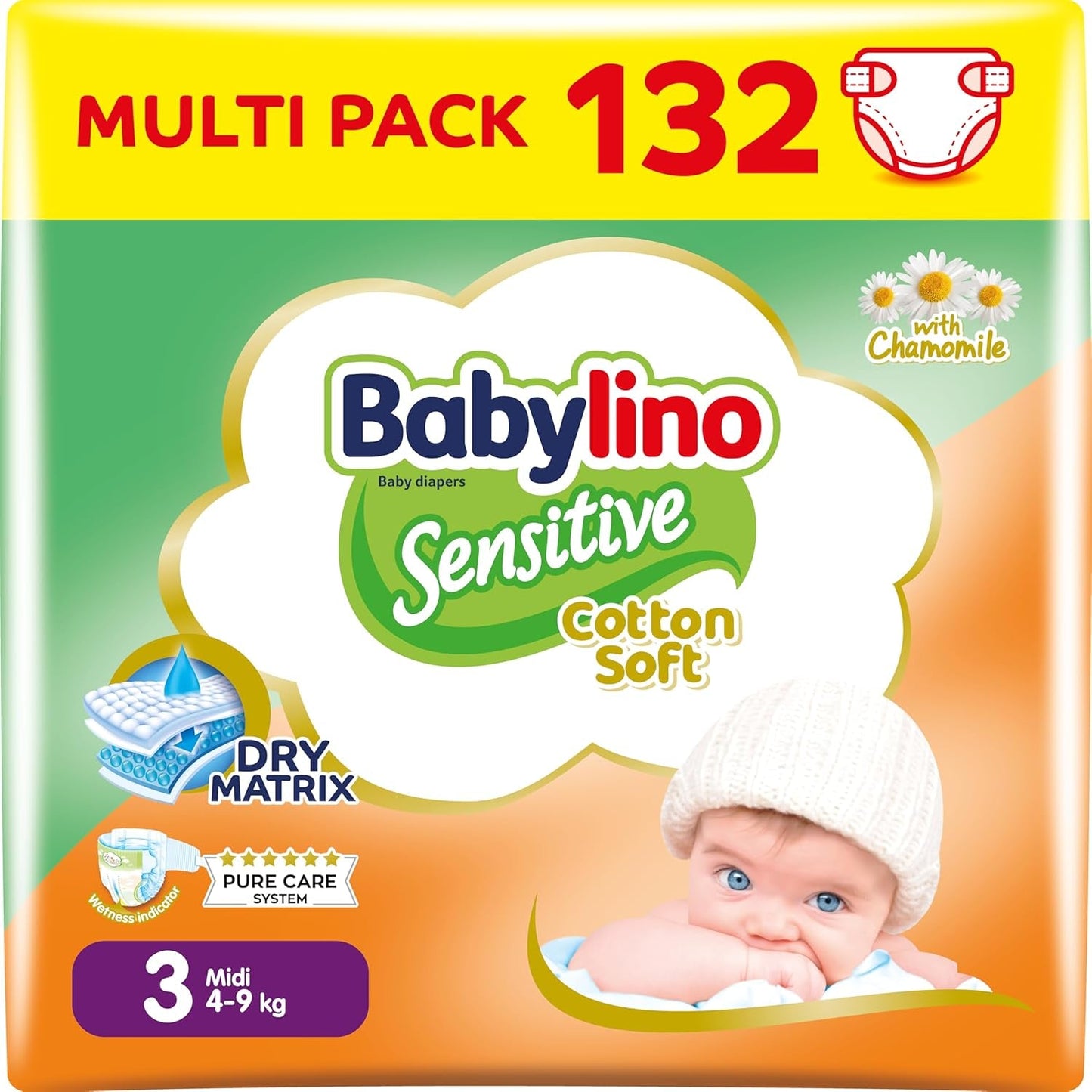 Luiers voor gevoelige baby's, maat 7, extra large plus (+15 kg), 14 stuks