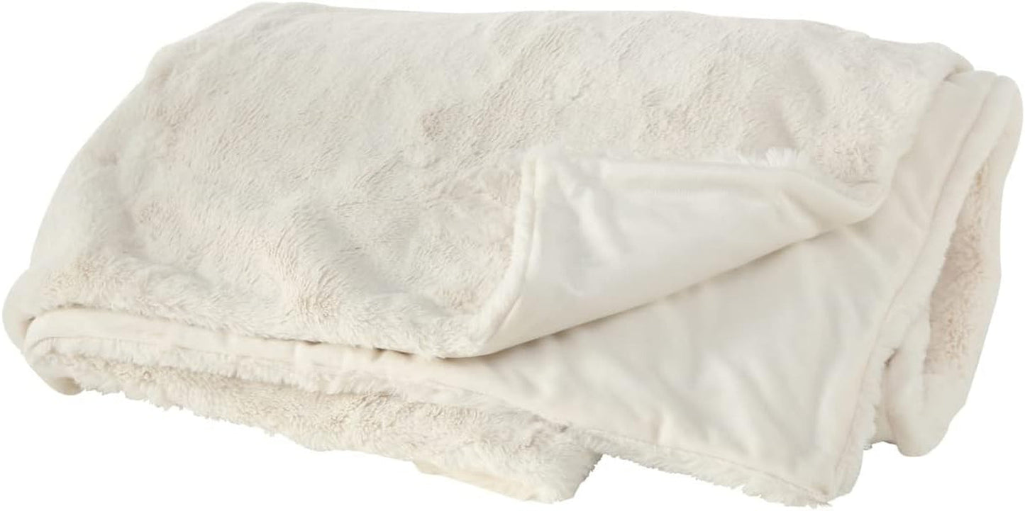 Boltze Storan deken (afmeting 150X200 cm, kleur beige, comfortabele polyester deken, ideaal voor koude winteravonden, bontlook) 1015378 BOLTZE Bedden en dekens Crèmewit