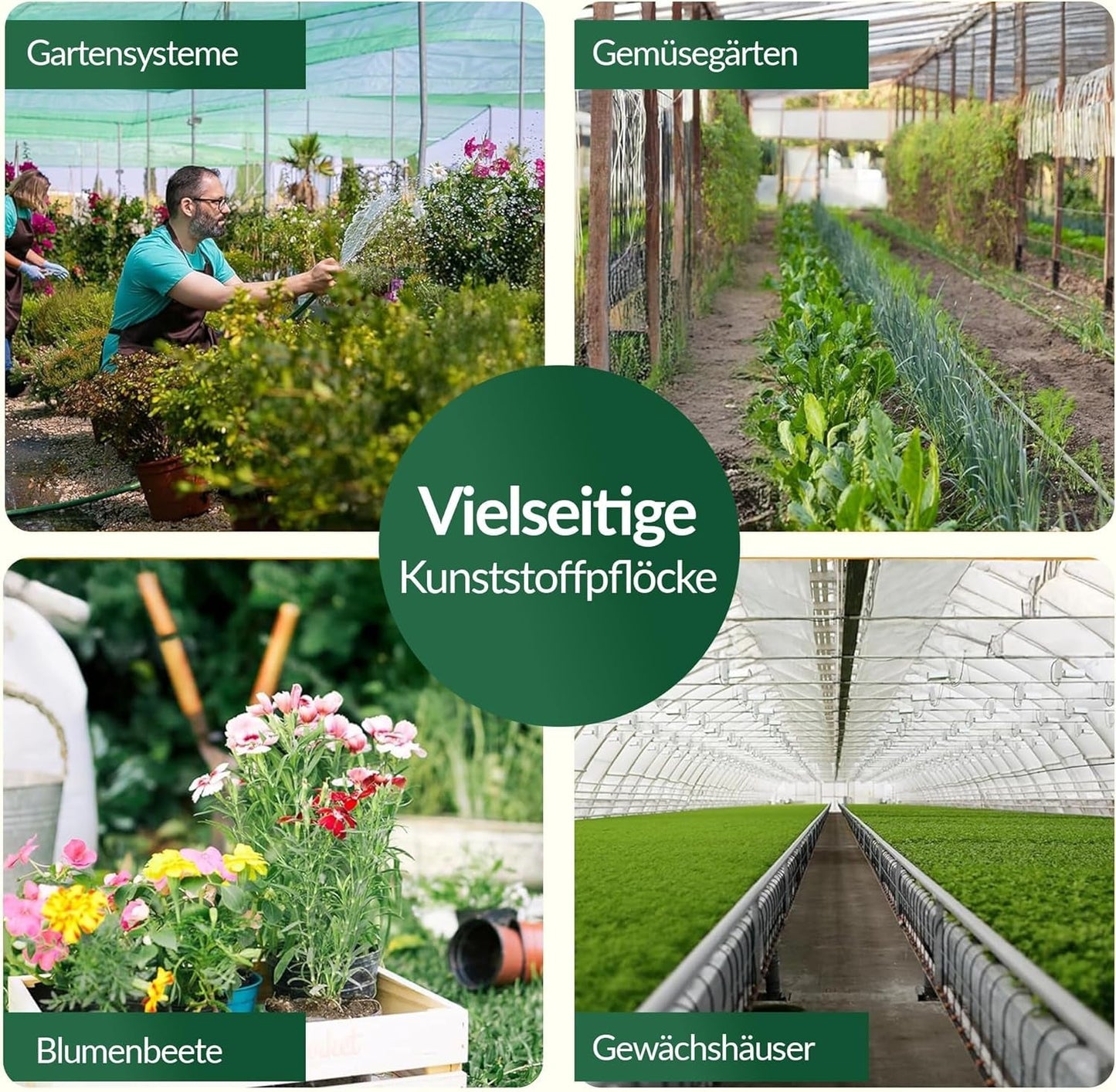 GARDENIX AquaPIN tuinslanganker, 50 stuks, grondpen, bevestigingsanker voor druppelslang, irrigatieslang, verbindingsvork