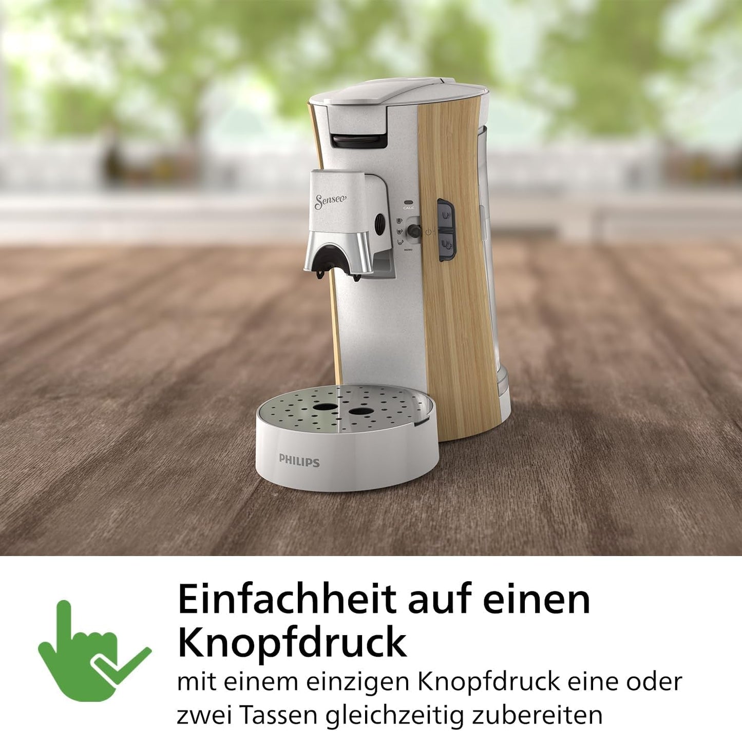 Espressomachine met PHILIPS Senseo Select capsules - Intensity Plus, met Memo-functie voor 3 koffiespecialiteiten, Crema Plus, ecologisch product, hoge kwaliteit, zijdewit (CSA240/05)