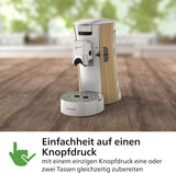 Espressomachine met PHILIPS Senseo Select capsules - Intensity Plus, met Memo-functie voor 3 koffiespecialiteiten, Crema Plus, ecologisch product, hoge kwaliteit, zijdewit (CSA240/05)