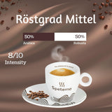 Spetema Kaffeebohnen Ragazzi Espressoreep - 50% Arabica & 50% Robusta, Intensität 8/10, Mittlere Röstung, Zartes Aroma & Dichtes Geschmackserlebnis, 1 kg.