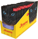 JOSERA Kip- en kalfsfilet (16 x 70 g) | Volwassene | Premium natvoer voor volwassen katten | Kip en kalfsvlees met 40% kipfilet | Geen granen | Nat kattenvoer in vershoudzakje | Pak van 16