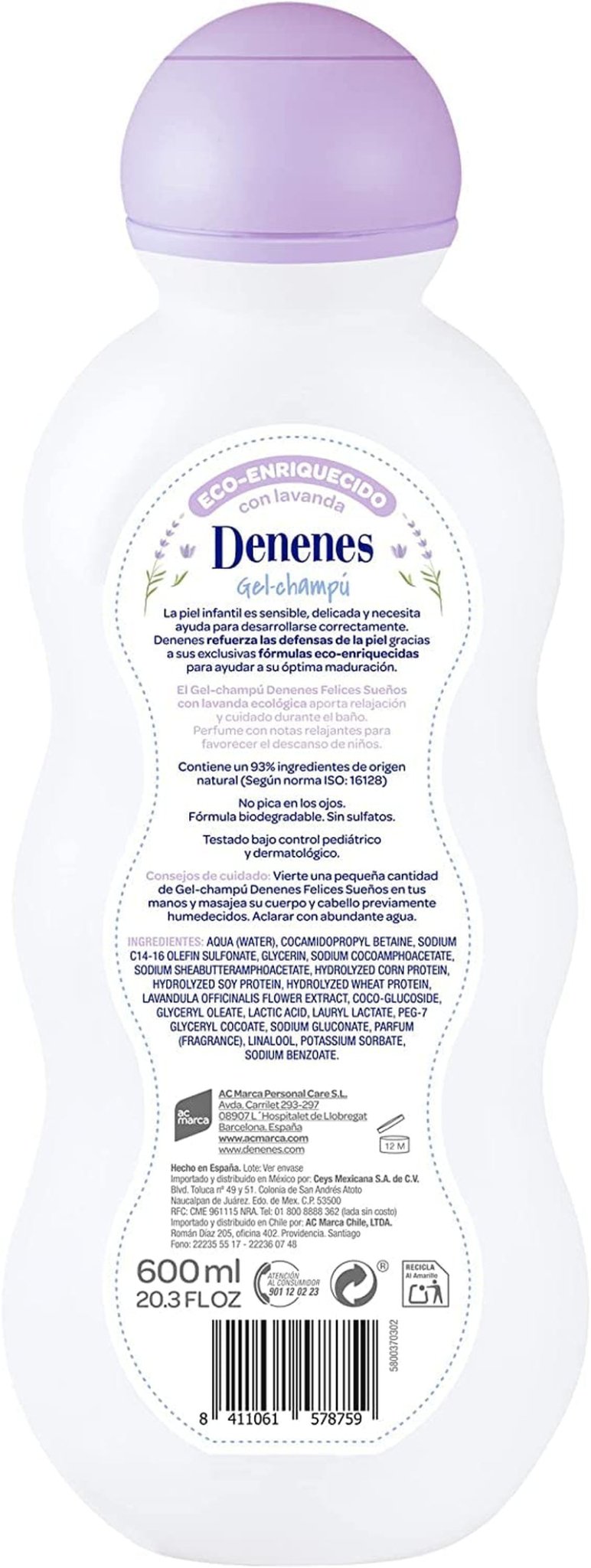 Felices Sueños Gel & Shampoo 500 Ml Kinderen - Bad- en huidverzorging Naty Shop