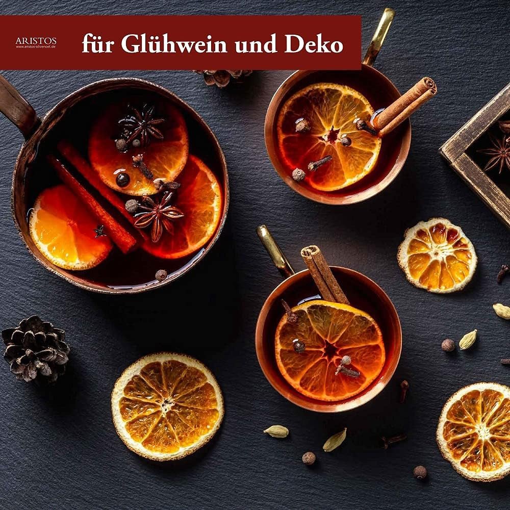 Gedroogde fruitschijfjes - sinaasappelschijfjes voor cocktails en koude thee, thee, glühwein of vruchtensap en punch voor kinderen Gedroogde producten Naty Shop