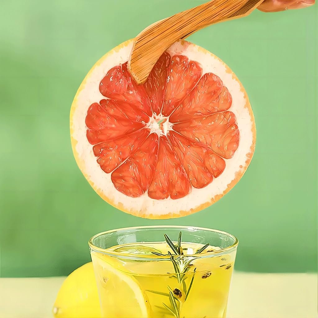 Gedroogde grapefruitschijfjes, gedroogde grapefruit, vaasvuller, kerstversiering, rode grapefruitschijfjes, gedroogde fruitschijfjes voor thee, zonder toegevoegde suiker (100 g (1 pak)) Naty Shop Gedehydrateerde producten