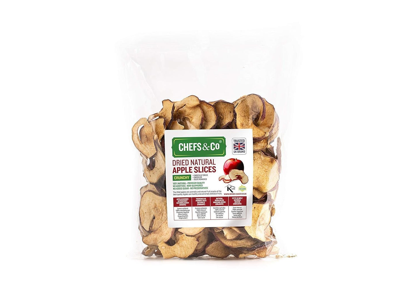 Gedroogde appelschijfjes 250g | 100% natuurlijk heel fruit | zonder schaal | zonder zaden | zonder toevoegingen | ongezwaveld | geen toegevoegde suikers Gedehydrateerde producten Naty Shop Standaard titel